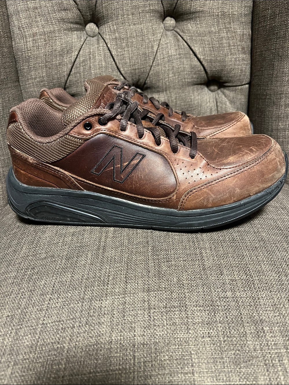 New Balance MW928v3 walking shoes in brown leather mens 8.5
